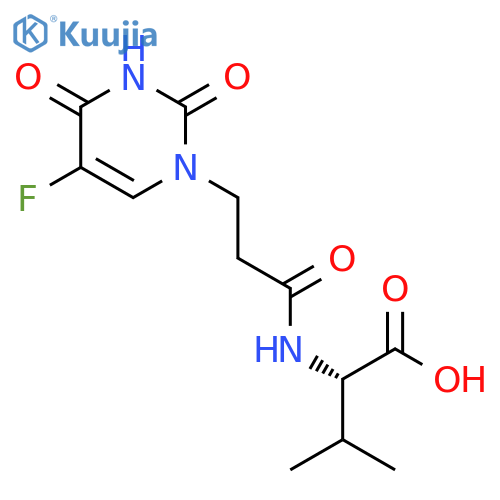 L-Valine, N-[3-(5-fluoro-3,4-dihydro-2,4-dioxo-1(2H)-pyrimidinyl)-1-oxopropyl]- structure