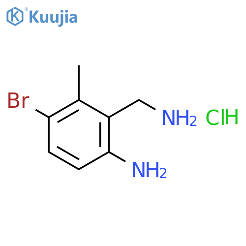 Benzenemethanamine, 6-amino-3-bromo-2-methyl-, hydrochloride structure
