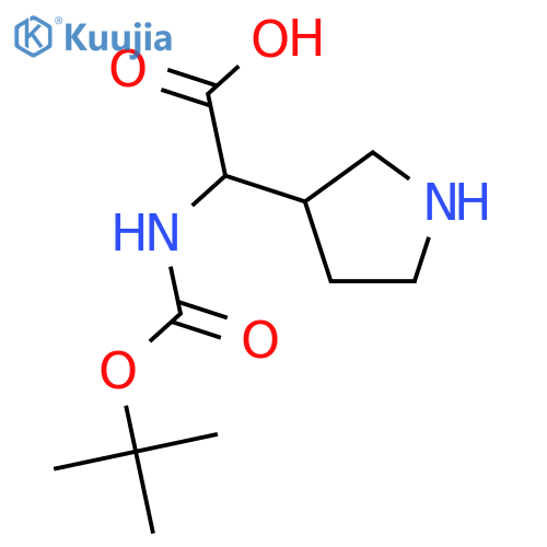 2-[(2-methylpropan-2-yl)oxycarbonylamino]-2-pyrrolidin-3-ylacetic Acid structure