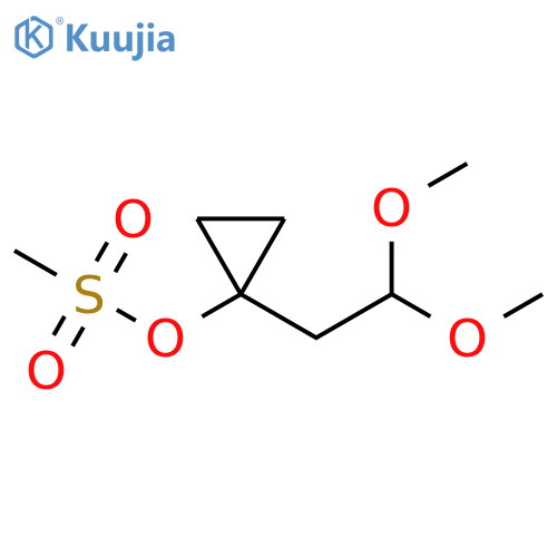 Cyclopropanol, 1-(2,2-dimethoxyethyl)-, 1-methanesulfonate structure