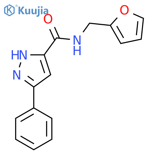 N-(furan-2-yl)methyl-5-phenyl-1H-pyrazole-3-carboxamide structure
