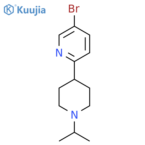 5-Bromo-2-(1-isopropylpiperidin-4-yl)pyridine structure