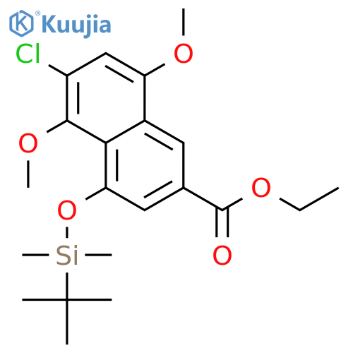 2-Naphthalenecarboxylic acid, 6-chloro-4-[[(1,1-diMethylethyl)diMethylsilyl]oxy]-5,8-diMethoxy-, ethyl ester structure