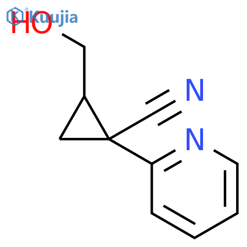 2-(hydroxymethyl)-1-(2-pyridinyl)-Cyclopropanecarbonitrile structure