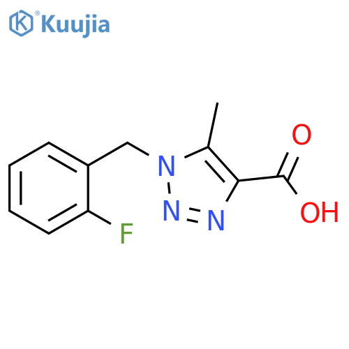 1-(2-fluorophenyl)methyl-5-methyl-1H-1,2,3-triazole-4-carboxylic acid structure
