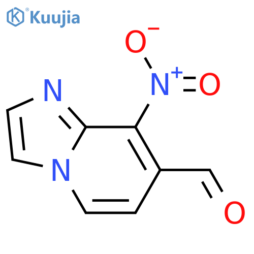 8-nitro-Imidazo[1,2-a]pyridine-7-carboxaldehyde structure
