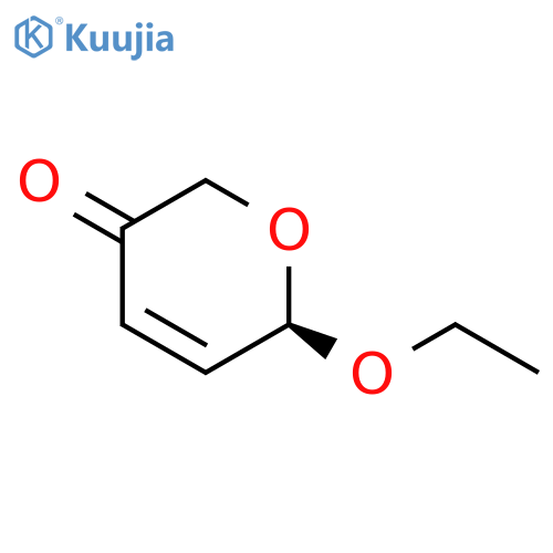 2H-Pyran-3(6H)-one, 6-ethoxy-, (R)- structure