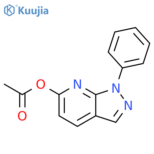 1H-Pyrazolo[3,4-b]pyridin-6-ol, 1-phenyl-, 6-acetate structure