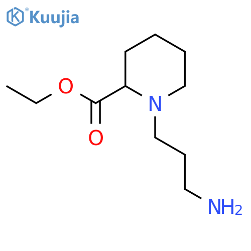 2-Piperidinecarboxylic acid, 1-(3-aminopropyl)-, ethyl ester structure