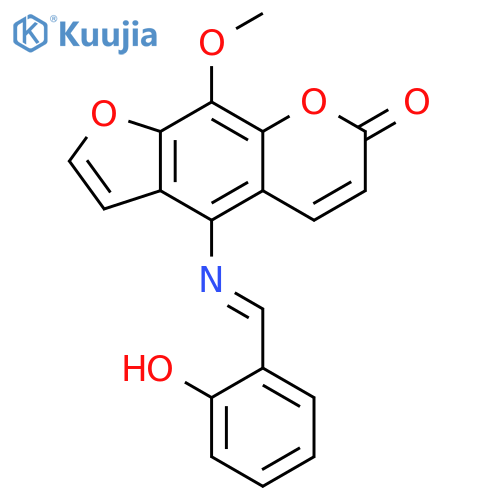 7H-Furo[3,2-g][1]benzopyran-7-one, 4-[[(2-hydroxyphenyl)methylene]amino]-9-methoxy- structure