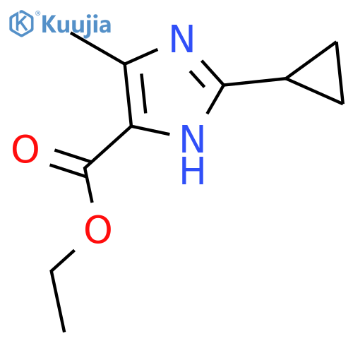 2-cyclopropyl-4-methyl-1H-Imidazole-5-carboxylic acid ethyl ester structure