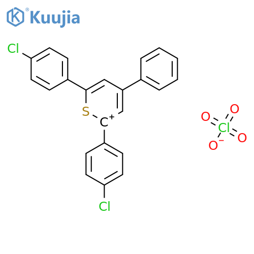 THIOPYRYLIUM, 2,6-BIS(4-CHLOROPHENYL)-4-PHENYL-, PERCHLORATE structure