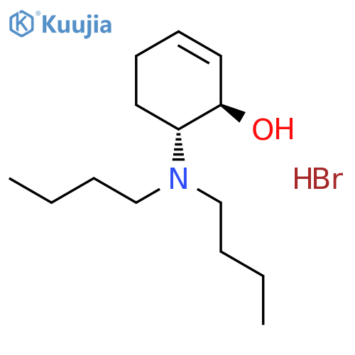 2-Cyclohexen-1-ol, 6-(dibutylamino)-, hydrobromide, trans- structure