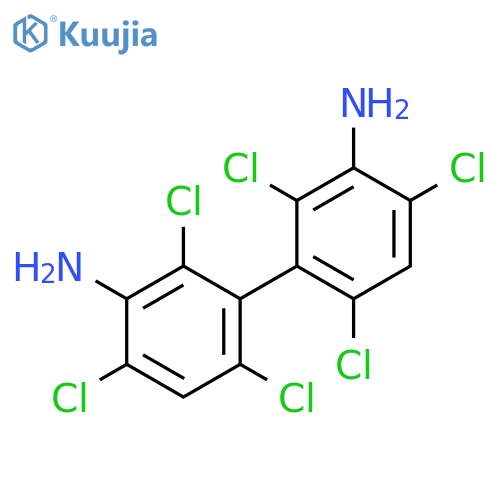[1,1'-Biphenyl]-3,3'-diamine, 2,2',4,4',6,6'-hexachloro-, (±)- structure
