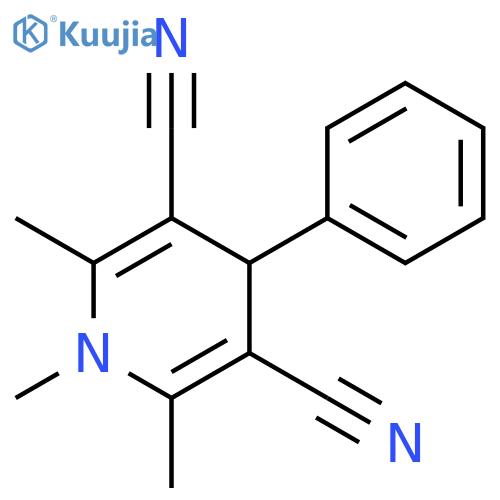3,5-Pyridinedicarbonitrile, 1,4-dihydro-1,2,6-trimethyl-4-phenyl- structure