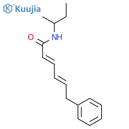 2,4-Hexadienamide, N-(1-methylpropyl)-6-phenyl-, (E,E)- structure