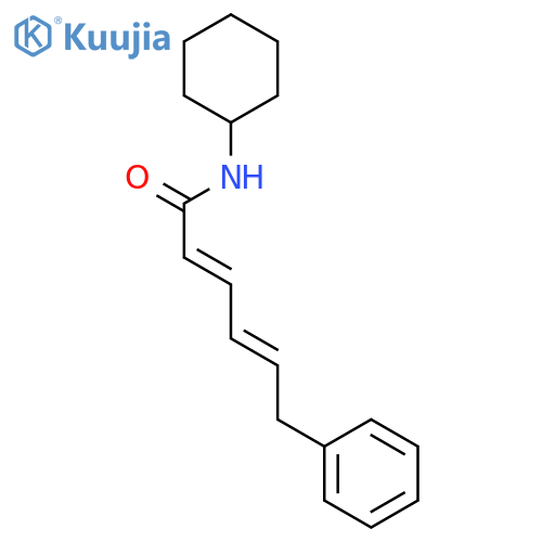 2,4-Hexadienamide, N-cyclohexyl-6-phenyl-, (E,E)- structure
