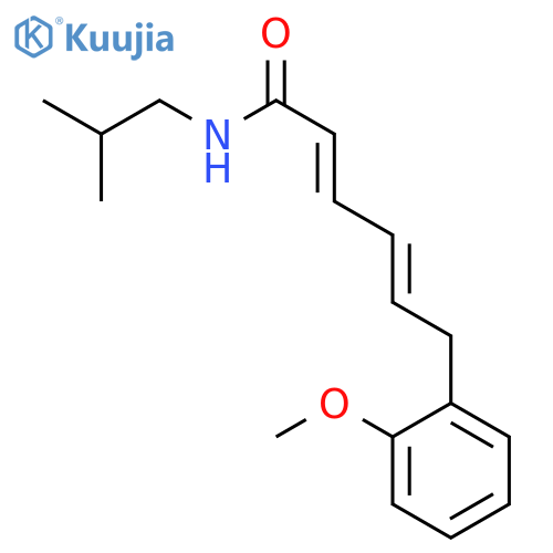 2,4-Hexadienamide, 6-(2-methoxyphenyl)-N-(2-methylpropyl)-, (E,E)- structure