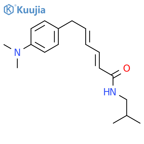 2,4-Hexadienamide, 6-[4-(dimethylamino)phenyl]-N-(2-methylpropyl)-, (E,E)- structure