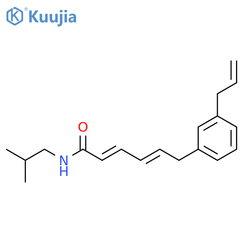 2,4-Hexadienamide, N-(2-methylpropyl)-6-[3-(2-propenyl)phenyl]-, (E,E)- structure