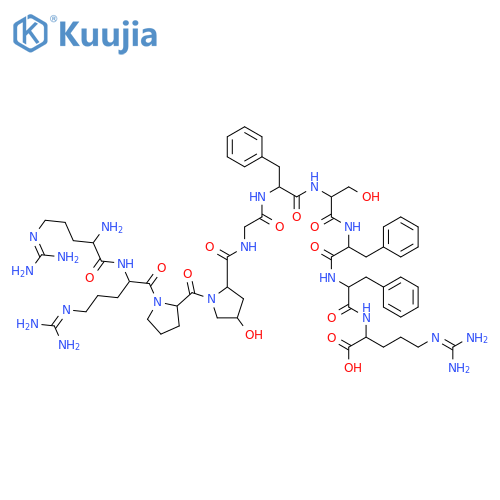 Bradykinin,N2-D-arginyl-3-[(4R)-4-hydroxy-L-proline]-7-D-phenylalanine- structure