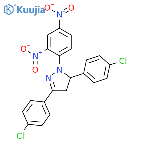1H-Pyrazole, 3,5-bis(4-chlorophenyl)-1-(2,4-dinitrophenyl)-4,5-dihydro- structure