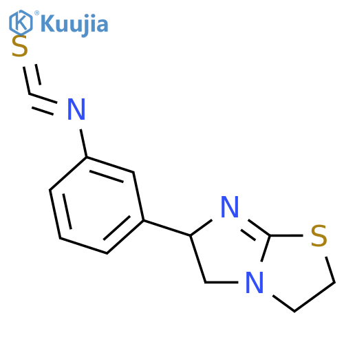 Imidazo[2,1-b]thiazole, 2,3,5,6-tetrahydro-6-(3-isothiocyanatophenyl)-, (±)- structure