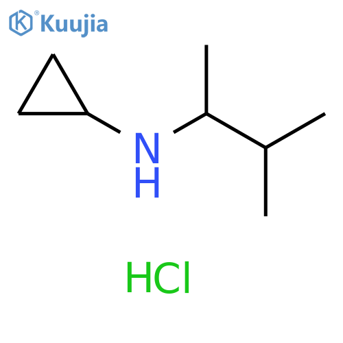 N-(1,2-dimethylpropyl)cyclopropanamine;hydrochloride structure