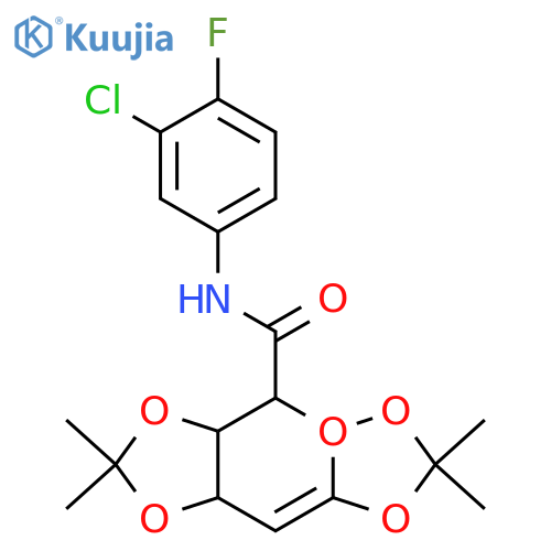 N-(3-chloro-4-fluorophenyl)-4,4,11,11-tetramethyl-3,5,7,10,12-pentaoxatricyclo[7.3.0.0^{2,6}]dodecane-8-carboxamide structure