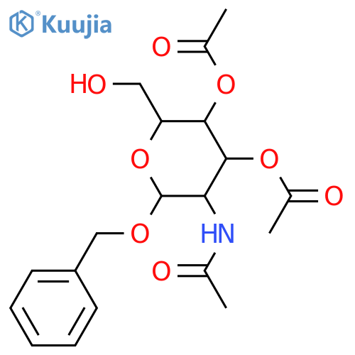 3-(acetyloxy)-6-(benzyloxy)-5-acetamido-2-(hydroxymethyl)oxan-4-yl acetate structure