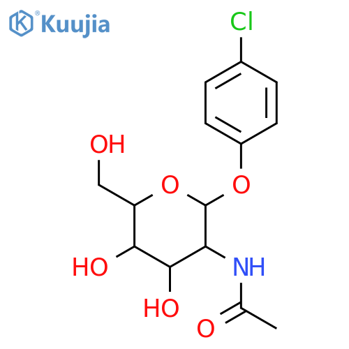 N-[2-(4-chlorophenoxy)-4,5-dihydroxy-6-(hydroxymethyl)oxan-3-yl]acetamide structure