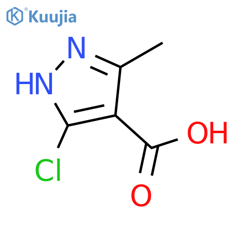 3-chloro-5-methyl-1H-pyrazole-4-carboxylic acid structure