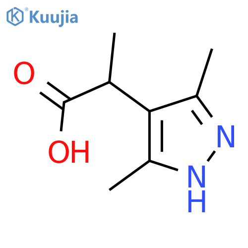 2-(3,5-dimethyl-1H-pyrazol-4-yl)propanoic acid structure