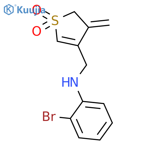 3-Thiophenemethanamine, N-(2-bromophenyl)-4,5-dihydro-4-methylene-, 1,1-dioxide structure