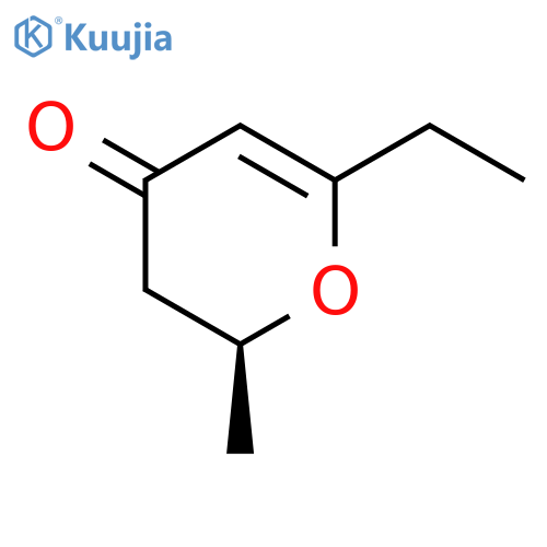 4H-Pyran-4-one, 6-ethyl-2,3-dihydro-2-methyl-, (S)- structure