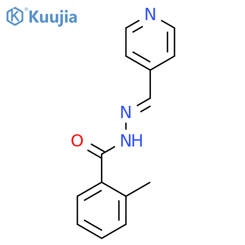 Benzoic acid, 2-methyl-, (4-pyridinylmethylene)hydrazide structure