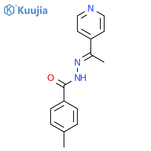 Benzoic acid, 4-methyl-, [1-(4-pyridinyl)ethylidene]hydrazide structure