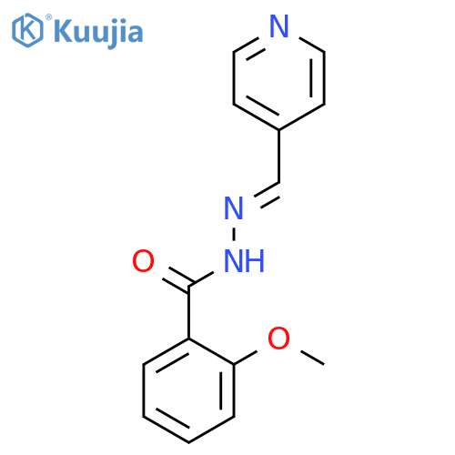 Benzoic acid, 2-methoxy-, (4-pyridinylmethylene)hydrazide structure