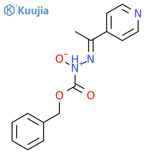 Hydrazinecarboxylic acid, [1-(4-pyridinyl)ethylidene]-, phenylmethyl ester, N-oxide structure