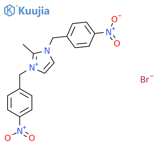 2-Methyl-1,3-bis(4-nitrobenzyl)-1H-imidazol-3-ium bromide structure