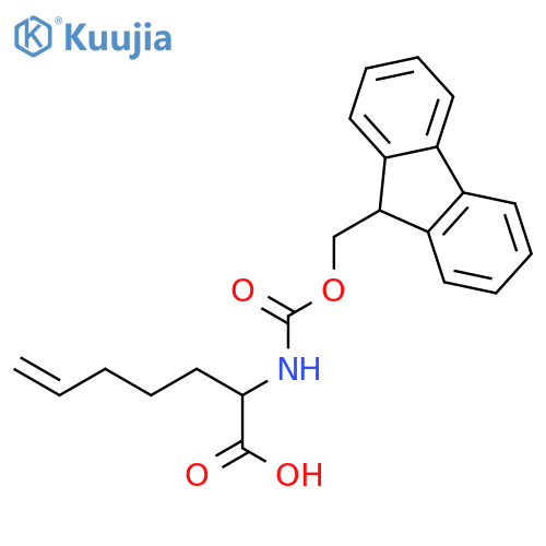 (R)-2-((((9H-Fluoren-9-yl)methoxy)carbonyl)amino)hept-6-enoic acid structure