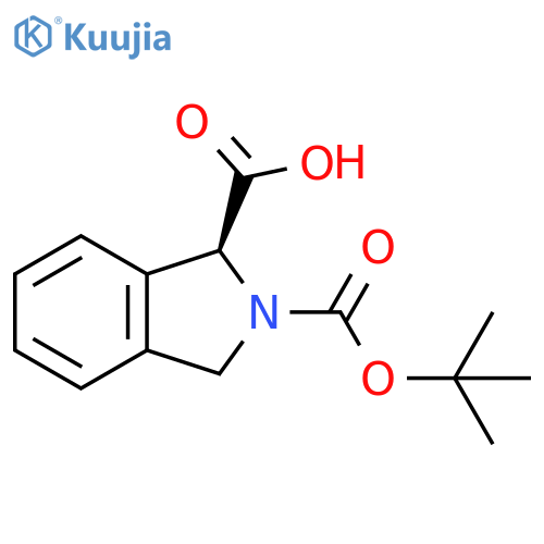 (S)-2-(tert-butoxycarbonyl)isoindoline-1-carboxylic acid structure