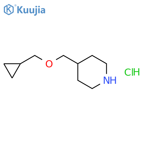 4-(Cyclopropylmethoxy)methylpiperidine Hydrochloride (1:1) structure