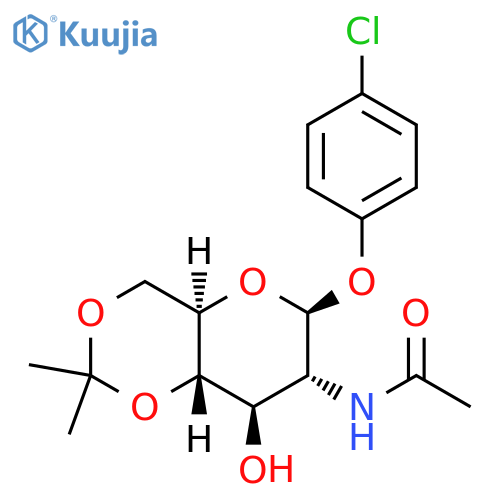 N-[6-(4-chlorophenoxy)-8-hydroxy-2,2-dimethyl-hexahydro-2H-pyrano[3,2-d][1,3]dioxin-7-yl]acetamide structure