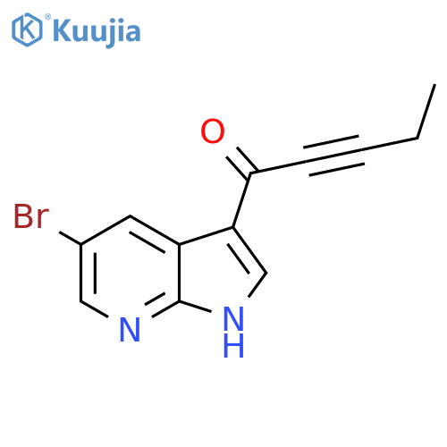 1-(5-Bromo-1H-pyrrolo[2,3-b]pyridin-3-yl)pent-2-yn-1-one structure