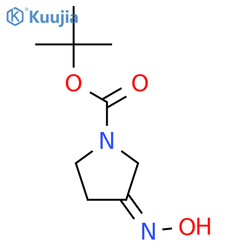1-Pyrrolidinecarboxylicacid, 3-(hydroxyimino)-, 1,1-dimethylethyl ester, (E)- (9CI) structure