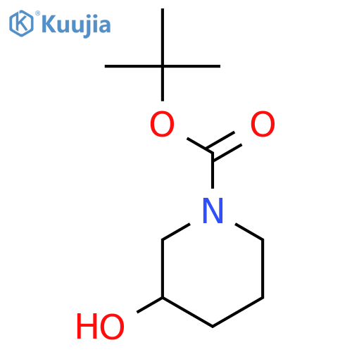 1-Piperidinecarboxylic acid, 3-hydroxy-, 1,1-dimethylethyl ester, (±)- structure