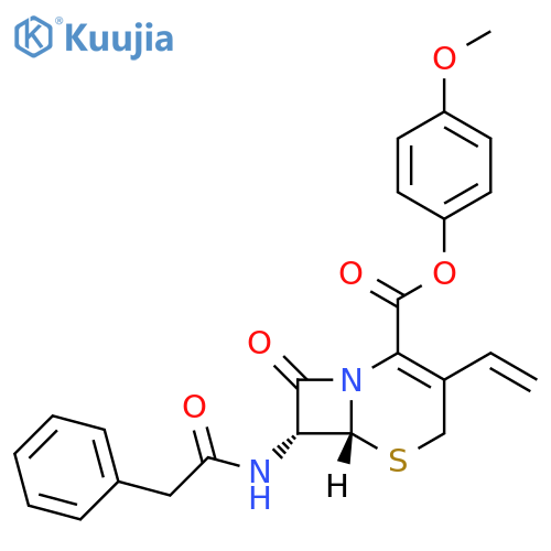 5-Thia-1-azabicyclo[4.2.0]oct-2-ene-2-carboxylic acid, 3-ethenyl-8-oxo-7-[(2-phenylacetyl)amino]-, 4-methoxyphenyl ester, (6R,7R)- structure