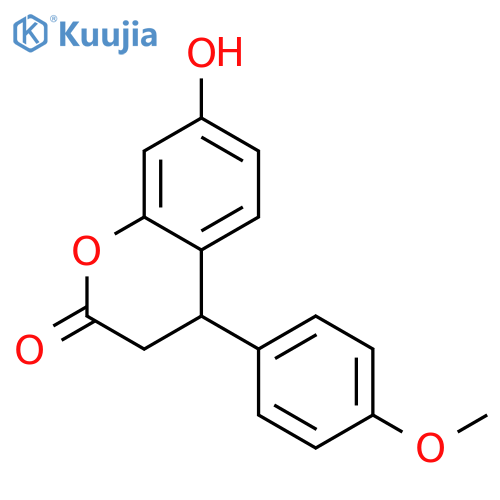 7-Hydroxy-4-(4-methoxyphenyl)-3,4-dihydro-2H-1-benzopyran-2-one structure