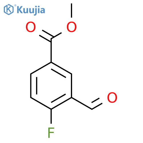 Methyl 4-fluoro-3-formylbenzoate structure